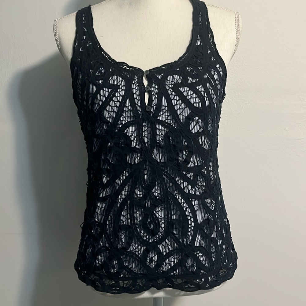 Abercrombie Battenburg Lace Tank M/L